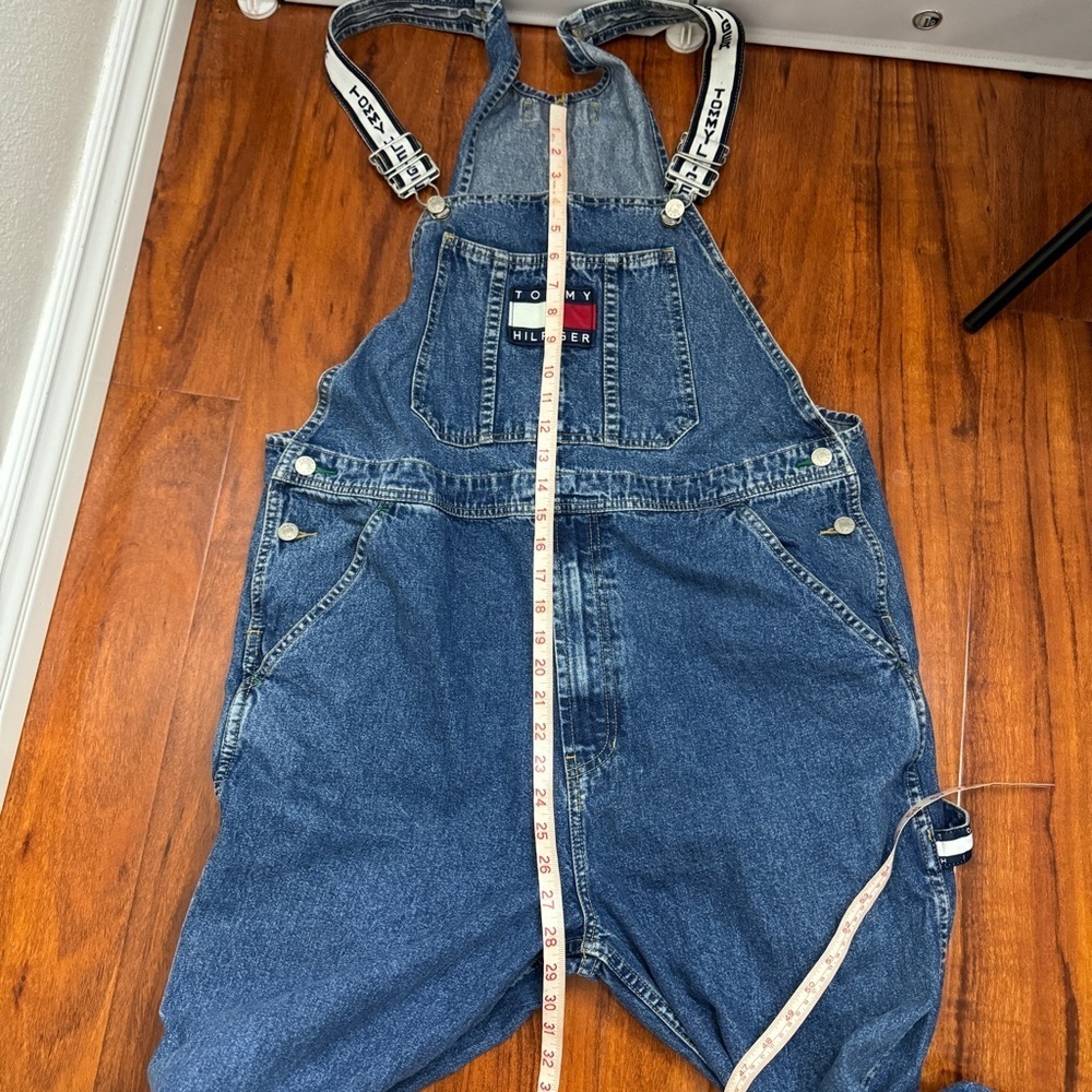 Tommy Hilfiger Jeans Vintage Overalls 90s Size Large - Picture 9 of 10